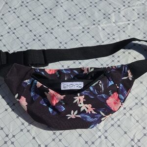 Empyre Black Floral Waist Bag